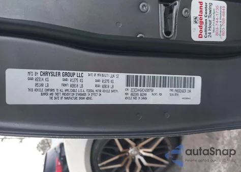 2012 Dodge Charger Sxt z USA, uszkodzony, nr VIN 2C3CDXHG0CH299750